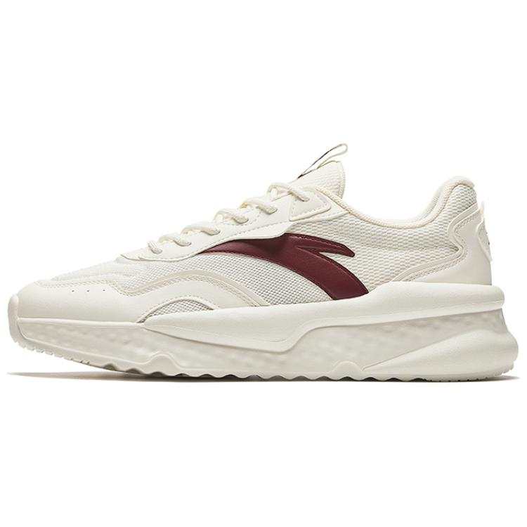 Anta Life Collection Vintage Cushioning Slip Resistant Low top Casual Shoes Men's White Red