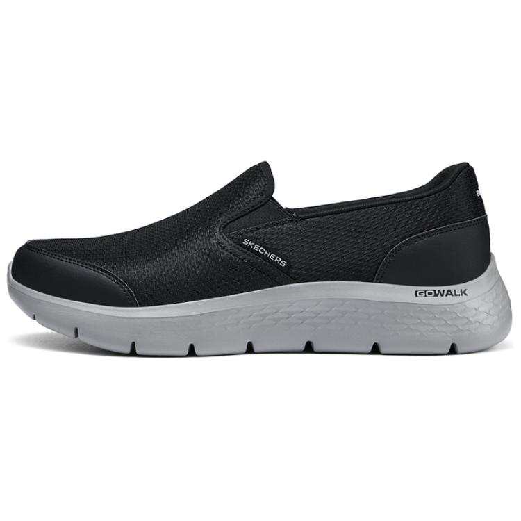 Skechers Go Walk Fle Comfortable Abrasion Resistant Low top Casual Shoes Men's Black