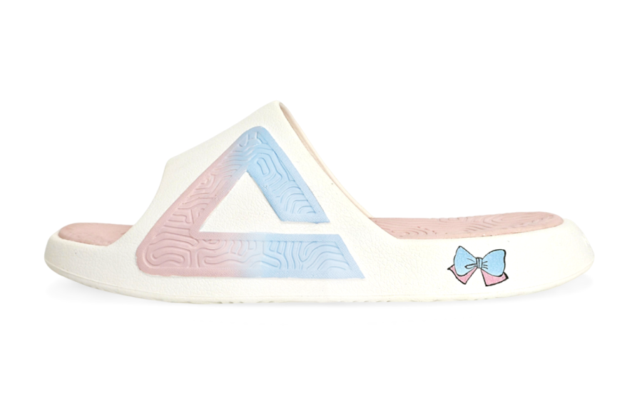 PEAK Tai Ji1.0 Abrasion Resistant Cushioning Slide Slippers Unisex White Pink Blue