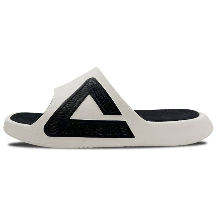 PEAK Tai Ji1.0 EVA Slip Resistant Abrasion Resistant Slide Slippers Men's White Black