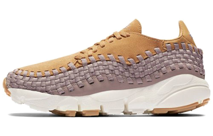 Nike Nike Air Footscape Woven Cushioning Slip Resistant Abrasion Resistant Low top Casual Shoes Women's Gray Khaki