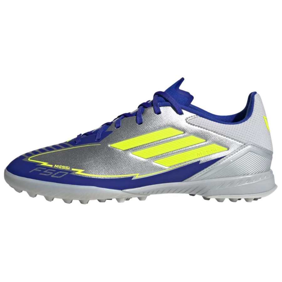 Adidas Adidas F50 League TF Turf Artificial Turf Slip Resistant Abrasion Resistant Soccer Shoes Unisex Silver