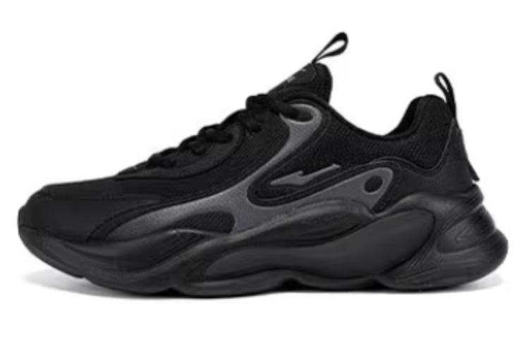 Erke Slip Resistant Abrasion Resistant Slip Resistant Abrasion Resistant Low top Casual Shoes Men's Black Gray