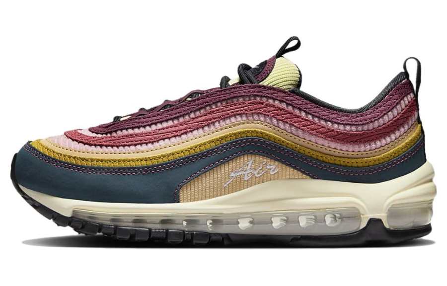 Nike Nike Air Max 97 Abrasion Resistant Low top Casual Shoes Women's Red Blue White