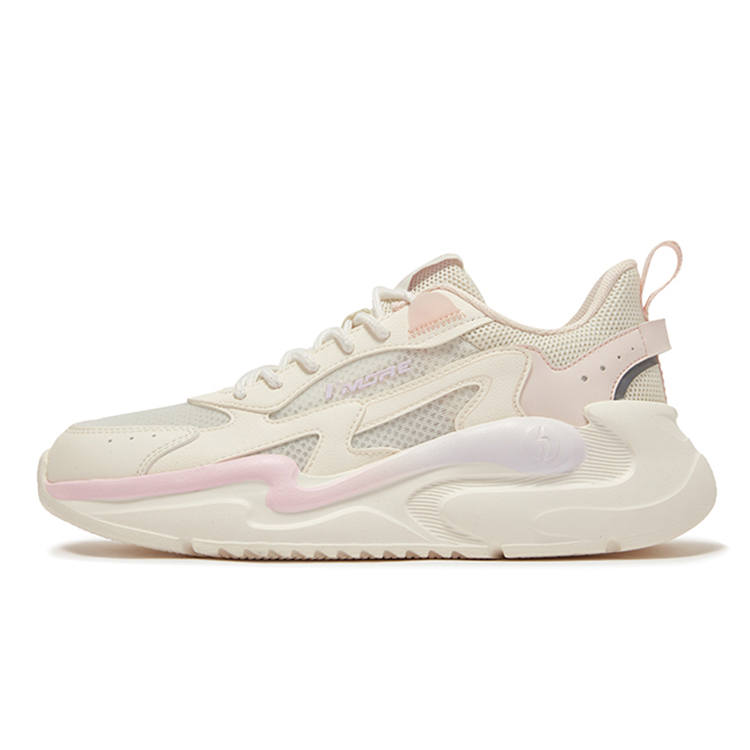 361° Abrasion Resistant, Breathable, Slip Resistant Low top Casual Shoes Women's White Pink