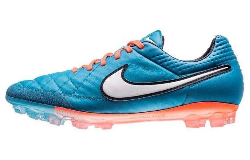 Nike Nike Tiempo Legend 5 Comfortable Round Toe AG Artificial Ground Breathable And Quick Dry Soccer Shoes Men's Blue Orange