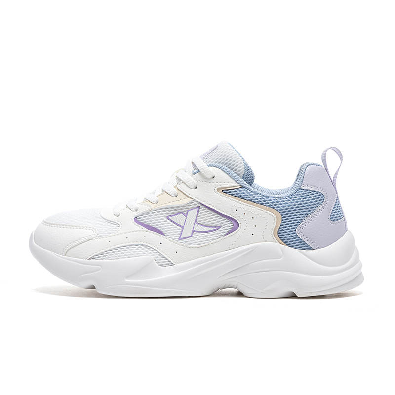 XTEP Non slip Lightweight Low top Casual Shoes Women's White Blue Purple