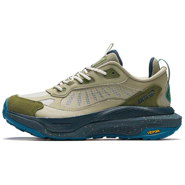 Anta Mountain Pro Abrasion Resistant Low top Casual Shoes Men's Green Blue