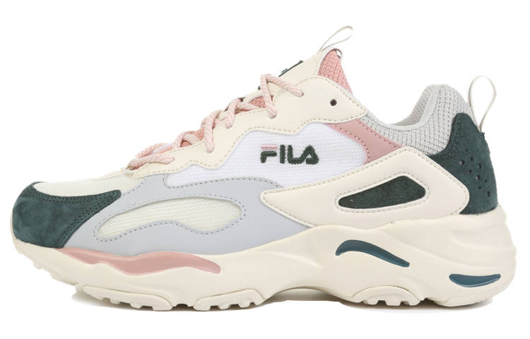 FILA Ray Tracer Low Top Running Shoes White/Pink/Green