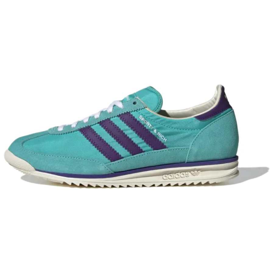 Adidas Originals x SPORTY & RICH SL 72 Low top Casual Shoes Unisex Cyan