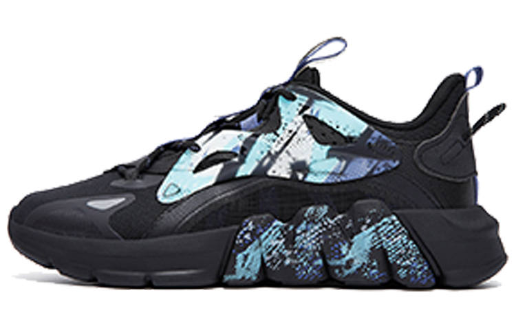 XTEP Cushioning Slip Resistant Abrasion Resistant Low top Casual Shoes Men's Black Green Blue
