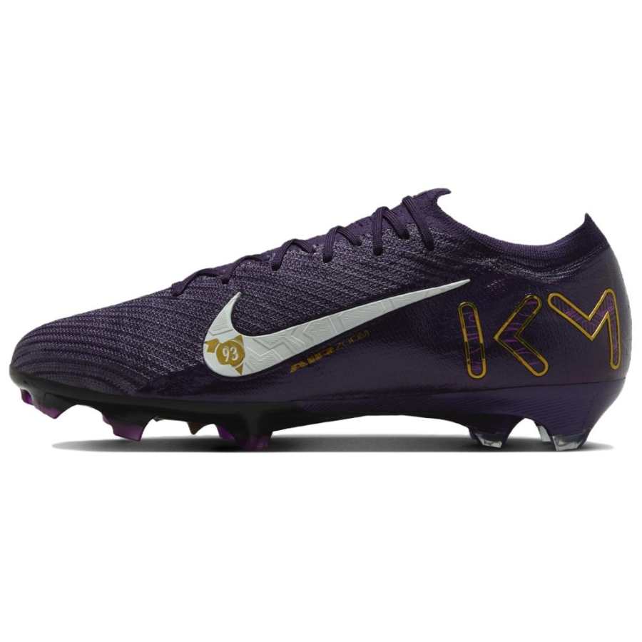 Nike Nike x Kylian Mbappe Mercurial Vapor 16 Natural Grass Soccer Shoes Men's Purple Gold
