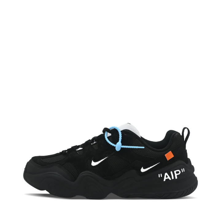 Nike Nike Tech Hera Synthetic Leather Abrasion Resistant Abrasion Resistant Low top Casual Shoes Unisex Black White