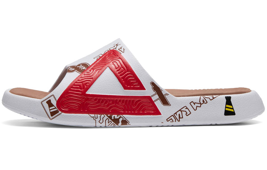 PEAK AOTUSHIJIE x PEAK Statistic Sandals Slide Slippers Women's Ecru Coffee