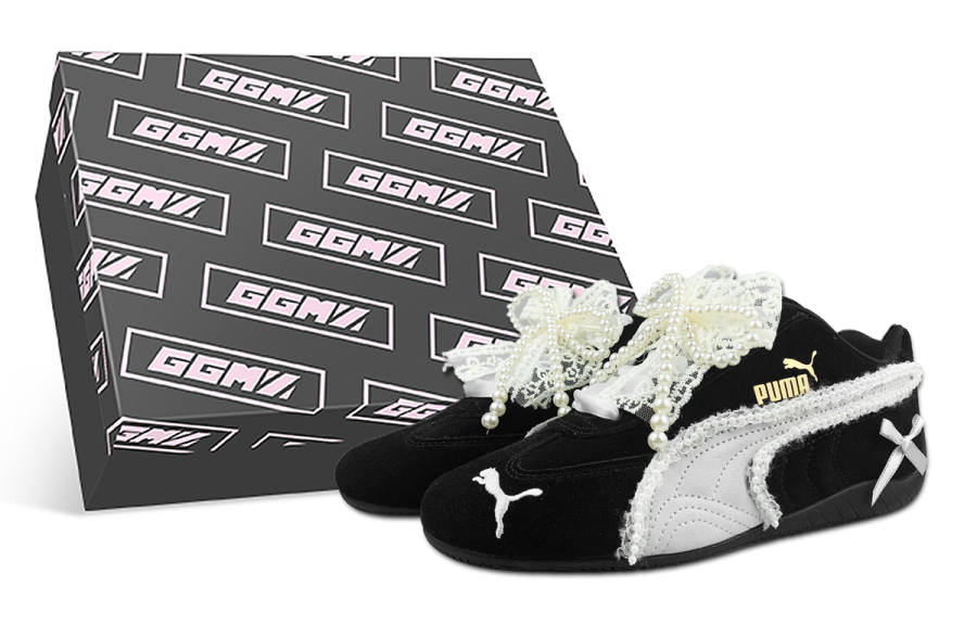 PUMA Speedcat Low top Casual Shoes Unisex Black White