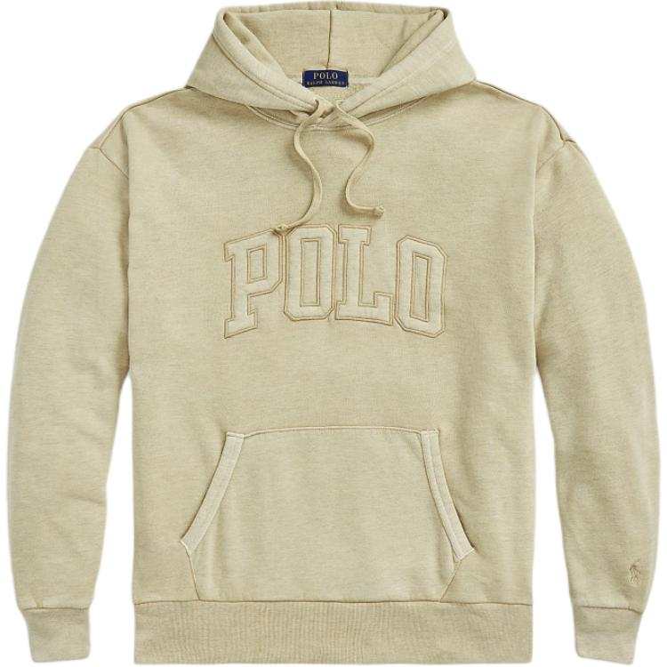 Polo Ralph Lauren FW25 Logo Embroidery Pony Logo Pattern Solid Color Hooded Long Sleeved Pullover Fleece Lined