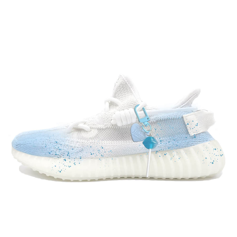 Adidas Originals Yeezy Boost 350 V2 Ice Blue Candy Cushioning, Wear Resistant Low top Casual Shoes Unisex Blue