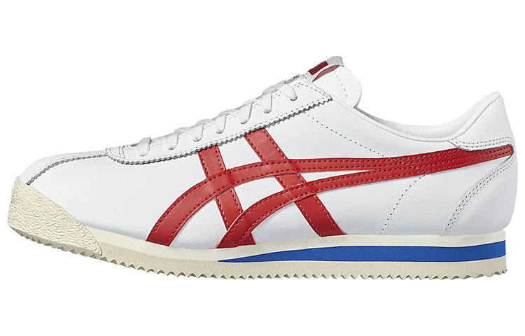Onitsuka Tiger Corsair Leather Abrasion Resistant Breathable Low top Casual Shoes Unisex White Red