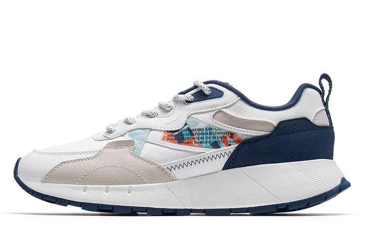 XTEP Vintage Collection 70 Quest Trendy Breathable Low top Sports Casual Shoes Men's White Blue