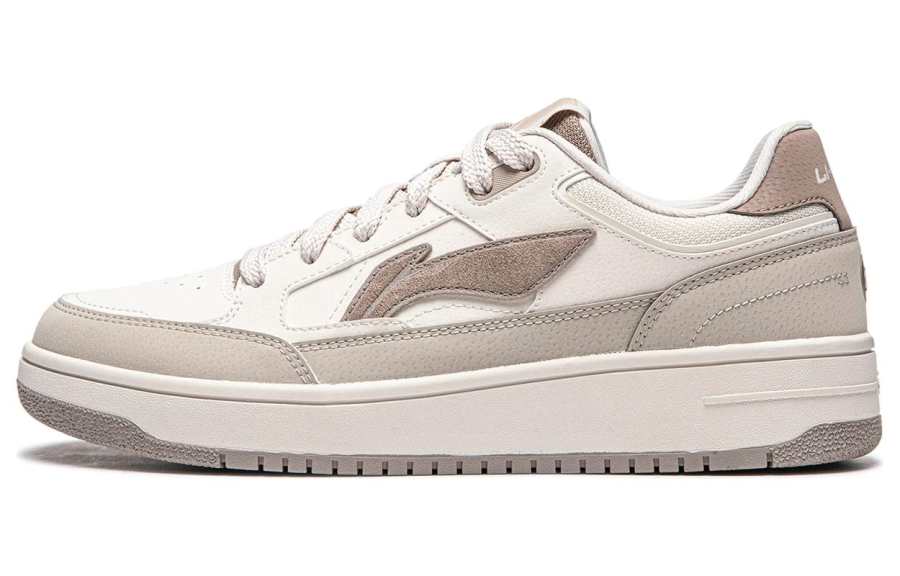 Li-Ning Li Ning Tianji Cushioning Slip Resistant Lightweight Breathable Low top Casual Shoes Men's Gray White