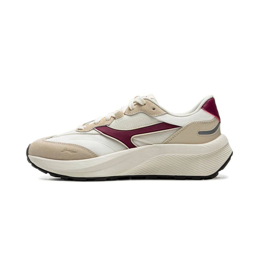 Li-Ning Li Ning Cushioning Slip Resistant Abrasion Resistant Support Low top Casual Shoes Women's Ecru Khaki
