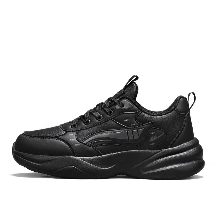 Warrior Cushioning Abrasion Resistant Slip Resistant Low top Casual Shoes Men's Black Gray
