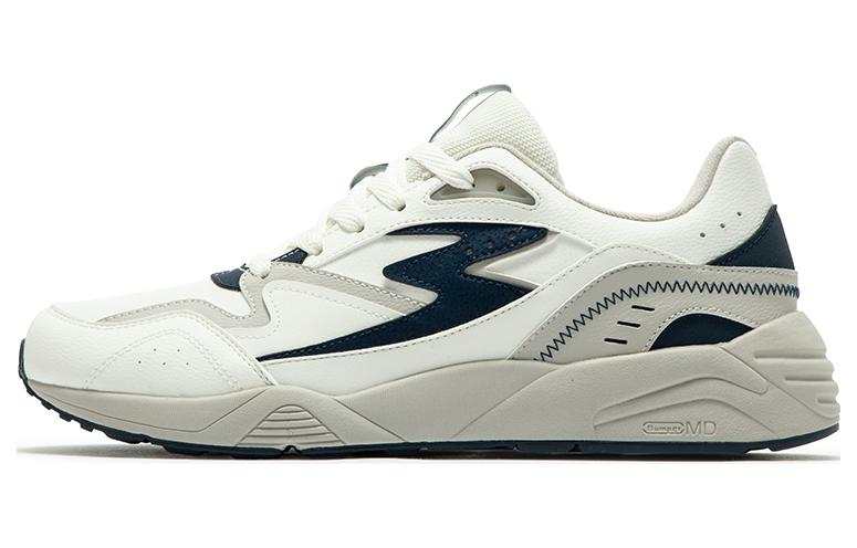361° Retro Sports Abrasion Resistant Slip Resistant Low top Casual Shoes Men's Feather White