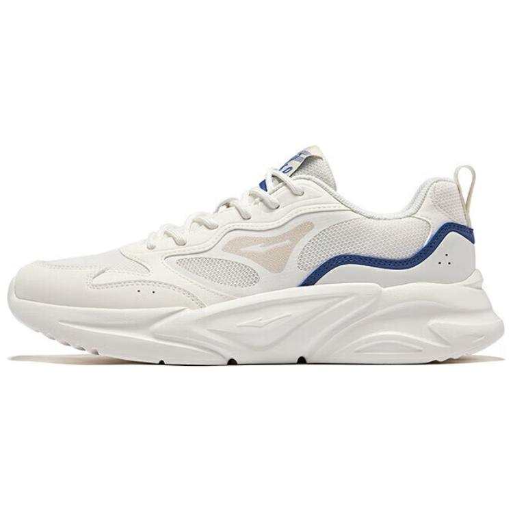 Erke Slip Resistant Abrasion Resistant Coverage Low top Casual Shoes Men's Beige Blue
