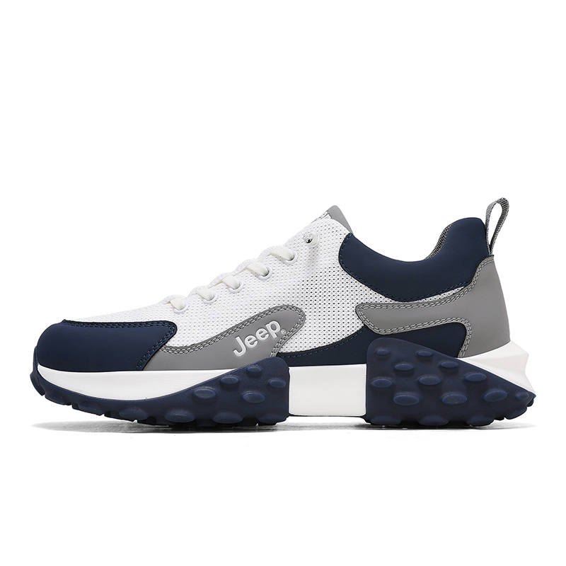 Jeep Wolf Path Vintage Abrasion Resistant Breathable Lightweight Height Increasing Low top Casual Shoes Men's