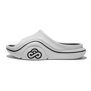 QINGKU Jin Dou Cloud Collection Skeleton Slip Resistant Slide Slippers Unisex Cloud White Black