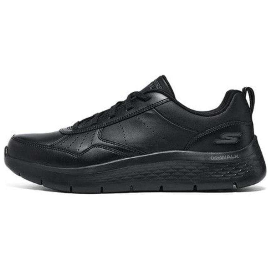 Skechers Go Walk Flex Cow Leather Low top Casual Shoes Men's Black
