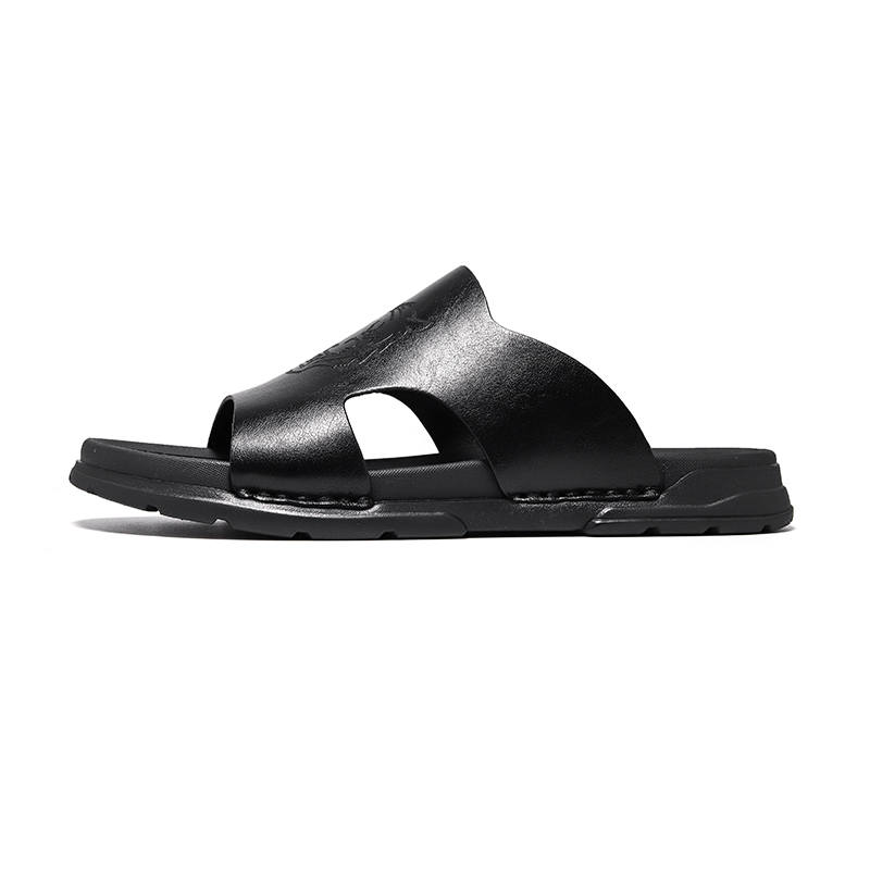 PAIBLOKS Odor Resistant Quick Dry Slide Slippers Men's Black