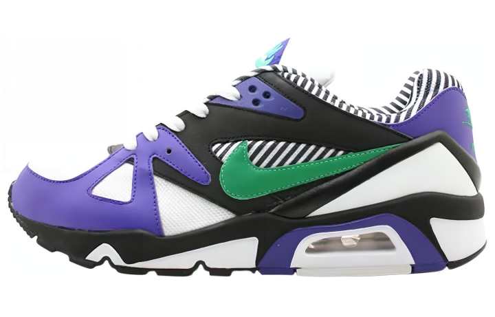 Nike Nike Air Structure Triax 91 Slip Resistant Abrasion Resistant Low top Casual Shoes Unisex Black Purple