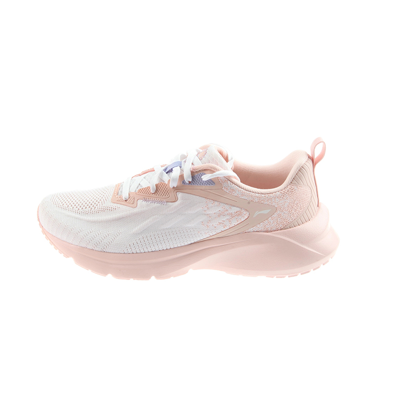 Li-Ning Li Ning Cushioning Abrasion Resistant Low top Casual Shoes Women's Pink White