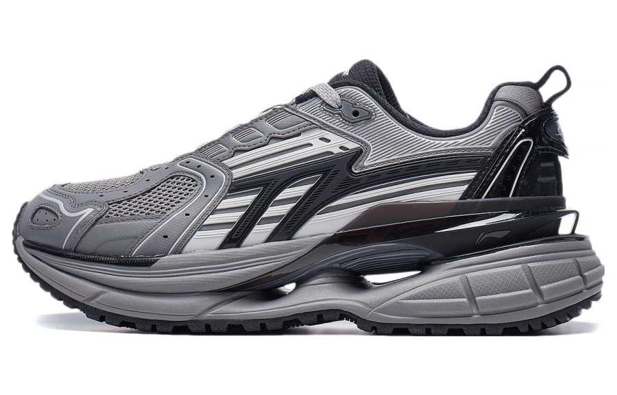 Li-Ning Li Ning Comet 5 Cushioning, Wear Resistant Low top Casual Shoes Men's Gray Black