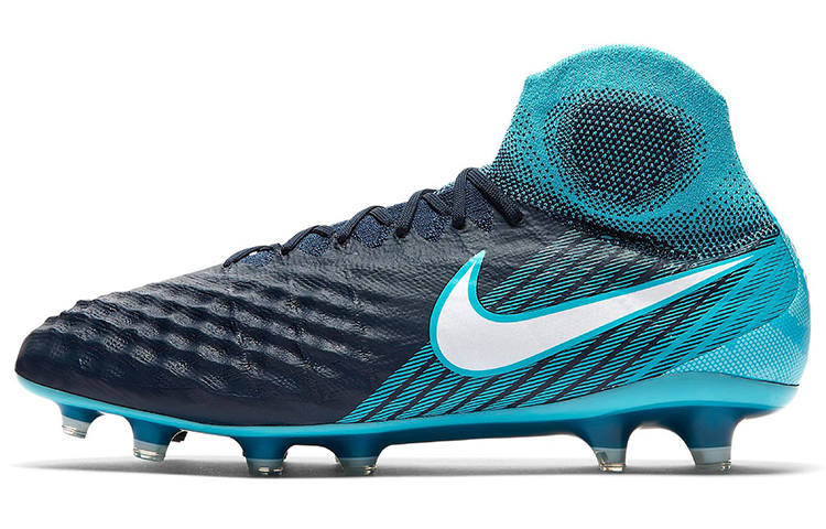 Nike Nike Magista Obra 2 FG Firm Ground Cushioning Slip Resistant Abrasion Resistant Soccer Shoes Men's Blue