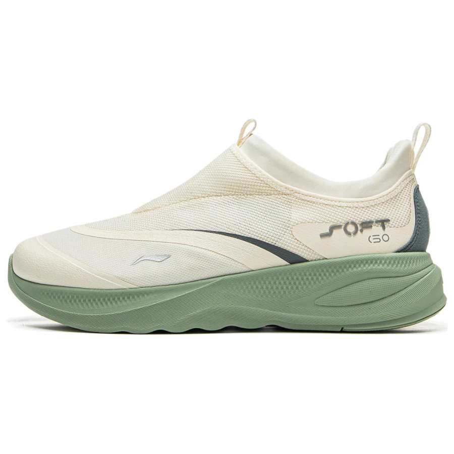 Li-Ning Li Ning SOFT GO 2 Cushioning Slip Resistant Abrasion Resistant Low top Casual Shoes Men's Ecru