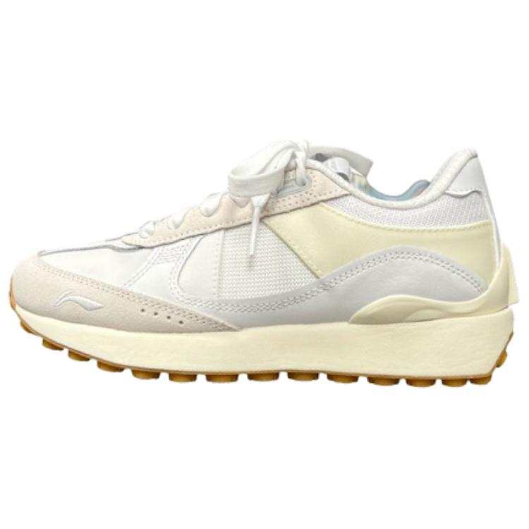 Li-Ning Li Ning Sports Life Collection Abrasion Resistant Breathable Low top Casual Shoes Men's Ecru