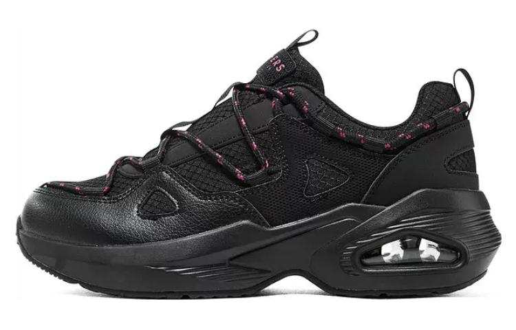 Skechers Street Textile, Synthetic Leather Low top Casual Shoes Women's Black
