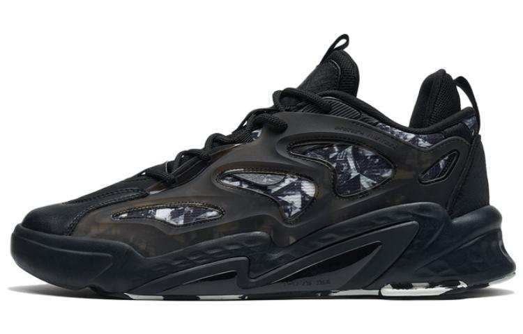 XTEP Slip Resistant Abrasion Resistant Slip Resistant Abrasion Resistant Low top Casual Shoes Men's Black White Gray