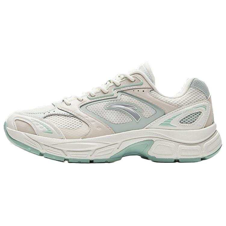 Anta Slip Resistant Abrasion Resistant Low top Casual Shoes Women's White Gray Green