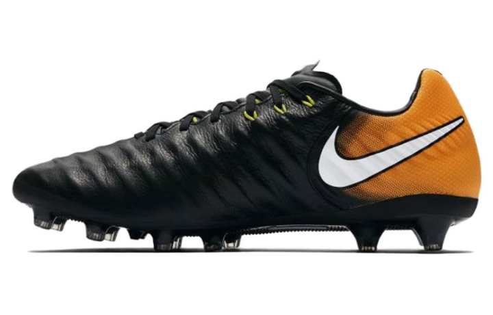 Nike Nike TIEMPO LEGACY 3 AG Artificial Ground Leather Slip Resistant Soccer Shoes Men's Black Orange