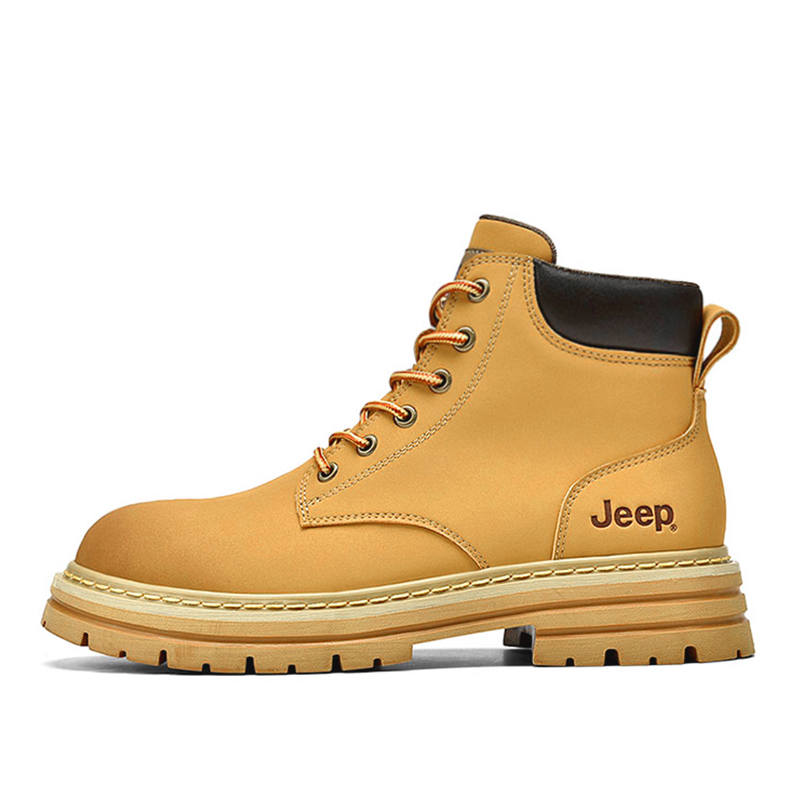 Jeep Jeep Combat Boots Men's High Top Black/Gold