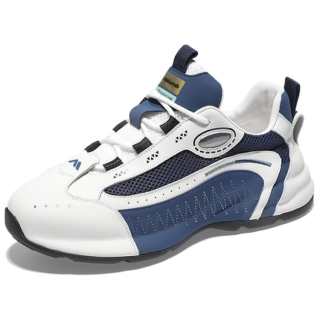 Kolumb Slip Resistant, Breathable, Lightweight Low top Casual Shoes Men's White Blue