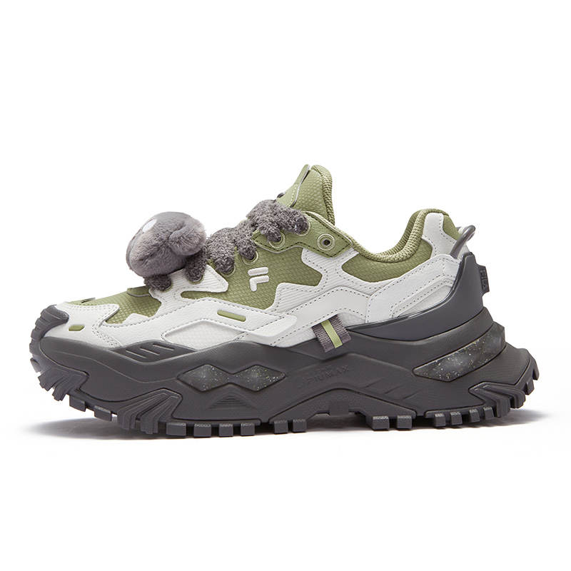 FILA FUSION Bianco Height Increasing Low top Casual Shoes Women's White Green