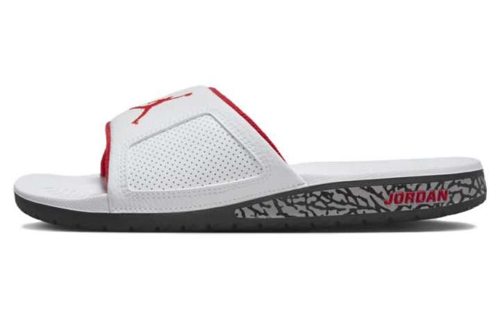 Jordan Jordan Hydro 3 Trendy Rubber Sole Quick Dry Quick Dry Slide Slippers Men's White Red 2023 Edition