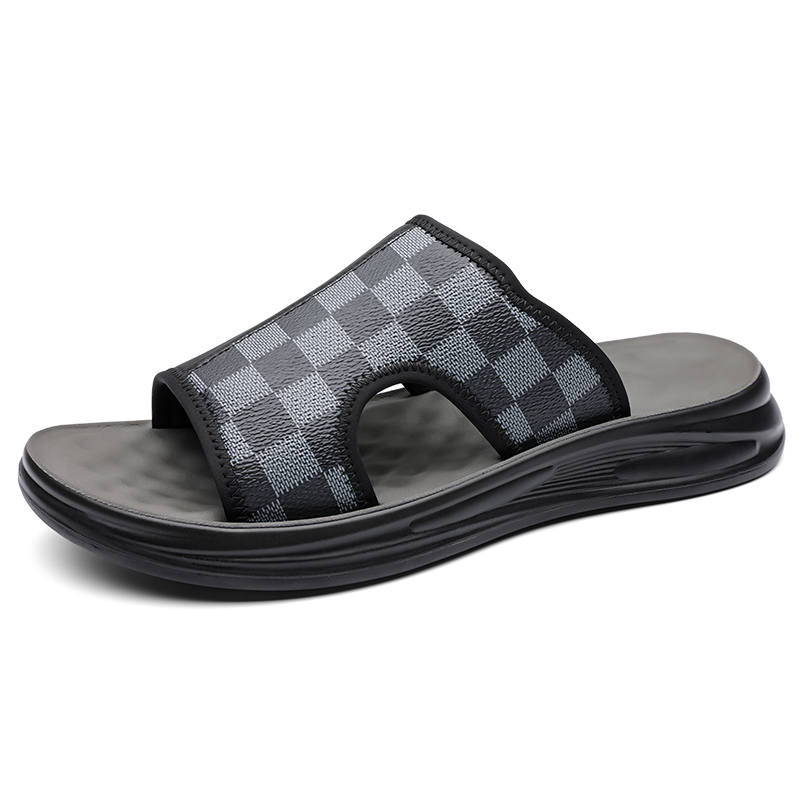 CANUVEN Slip Resistant Abrasion Resistant Slip Resistant Abrasion Resistant Slide Slippers Men's