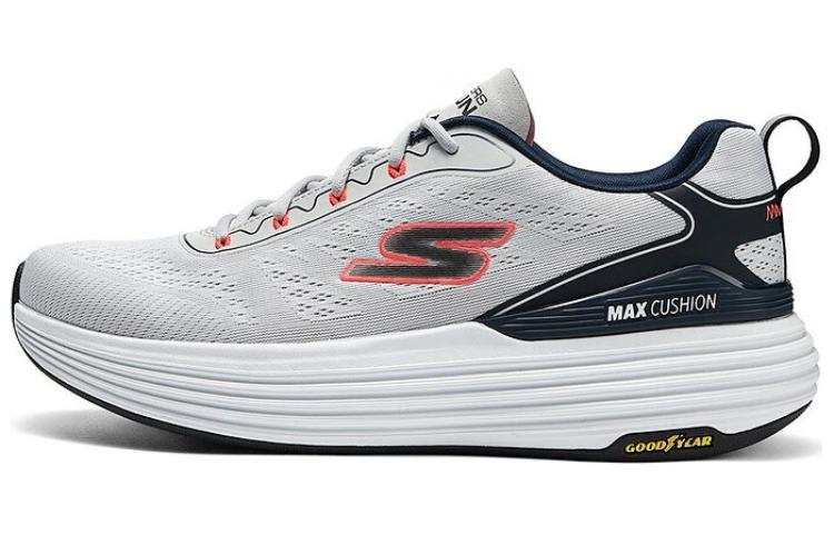 Skechers Fabric Cushioning Abrasion Resistant Cushioning, Wear Resistant Low top Casual Shoes Men's Gray Black