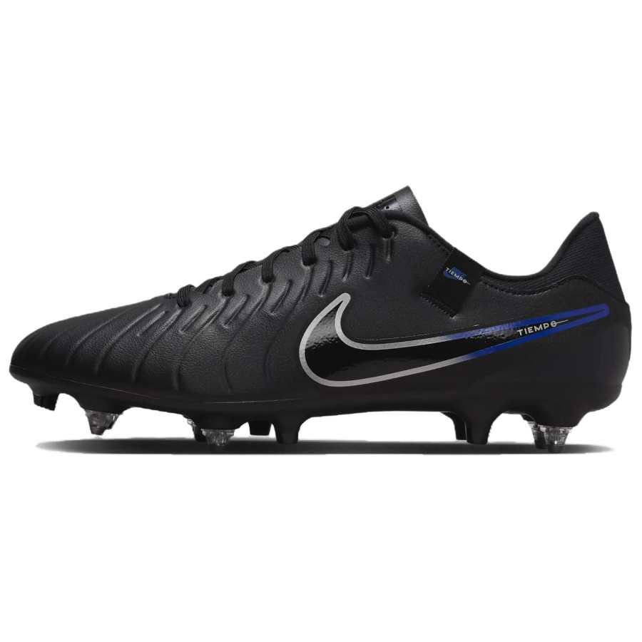 Nike Nike Tiempo Legend 10 Slip Resistant Abrasion Resistant Soccer Shoes Unisex Black Blue