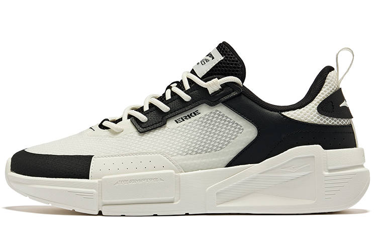Erke Treat Yourself 1.0 Breathable And Slip Resistant Low top Skateboard Shoes Women's Microcrystal White Jet Black